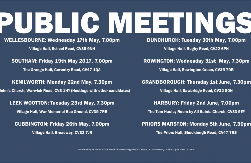 Public meetings are being held across the constituency