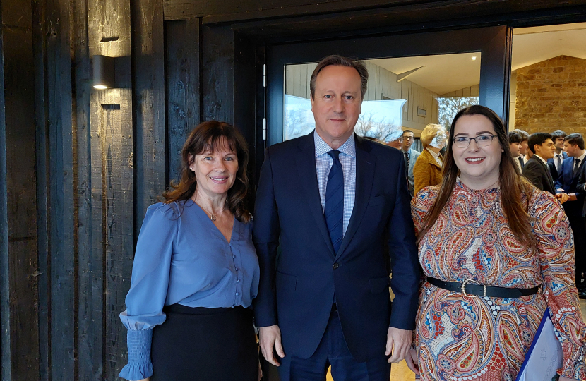 Lord Cameron with Association Chair Nikki Bell and Association Administrator Lauren Stanley